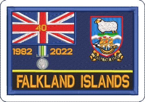 FALKLANDS 40TH ANNIVERSARY EMBROIDERED BADGE